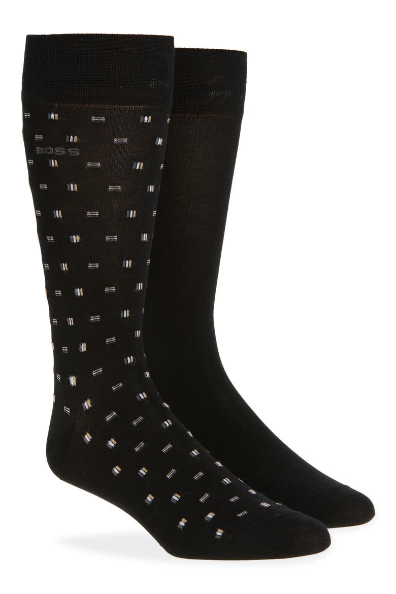 Assorted 2-Pack Dress Socks, Main, color, BLK
