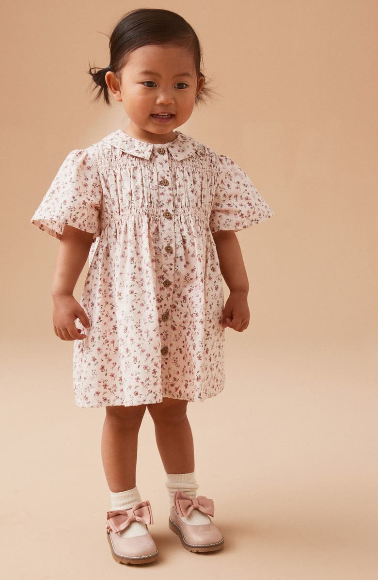 NEXT Kids' Floral Cotton Shirtdress, Alternate, color, 