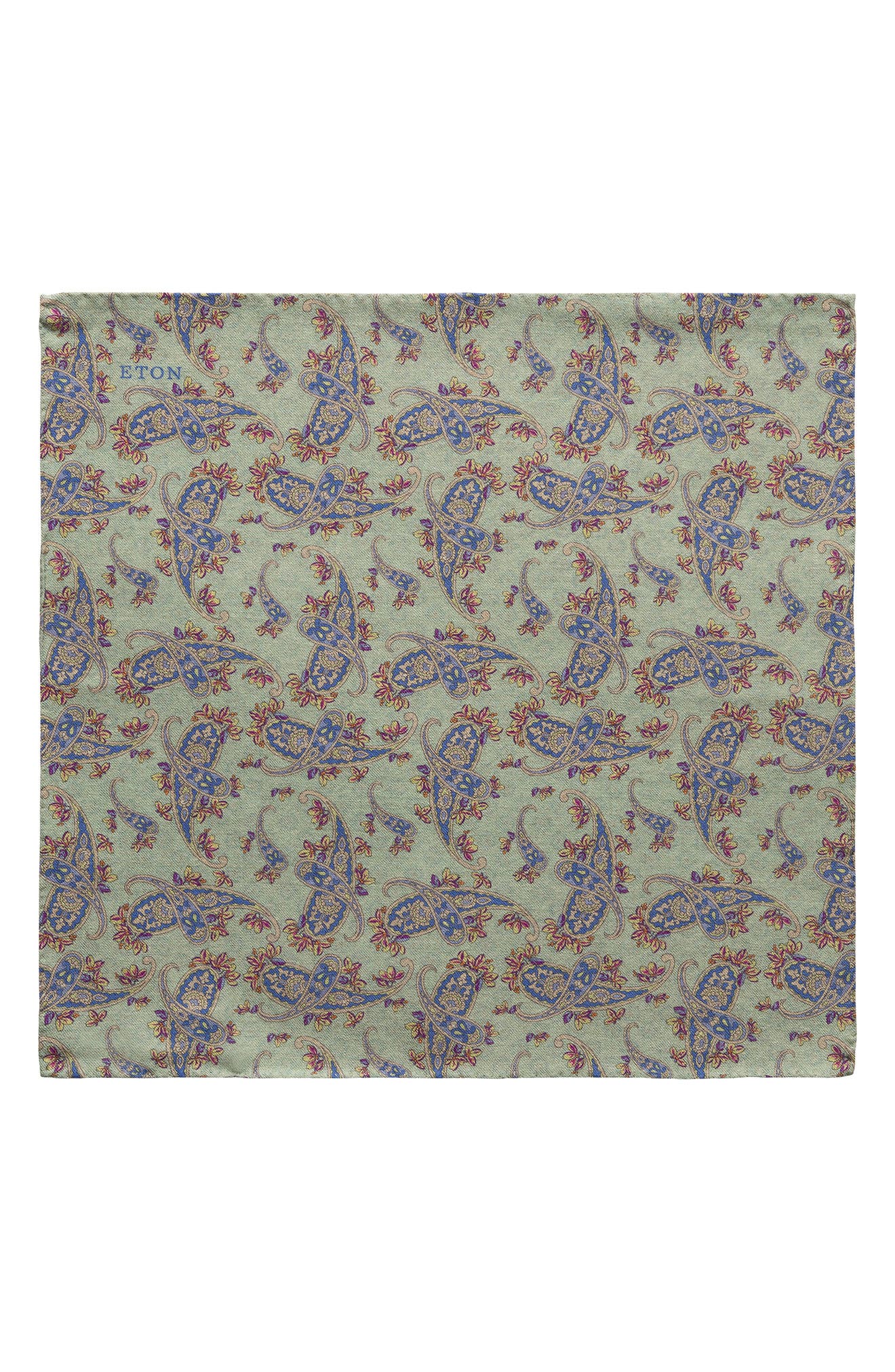 Eton Paisley Print Silk Pocket Square (Men) | Nordstromrack