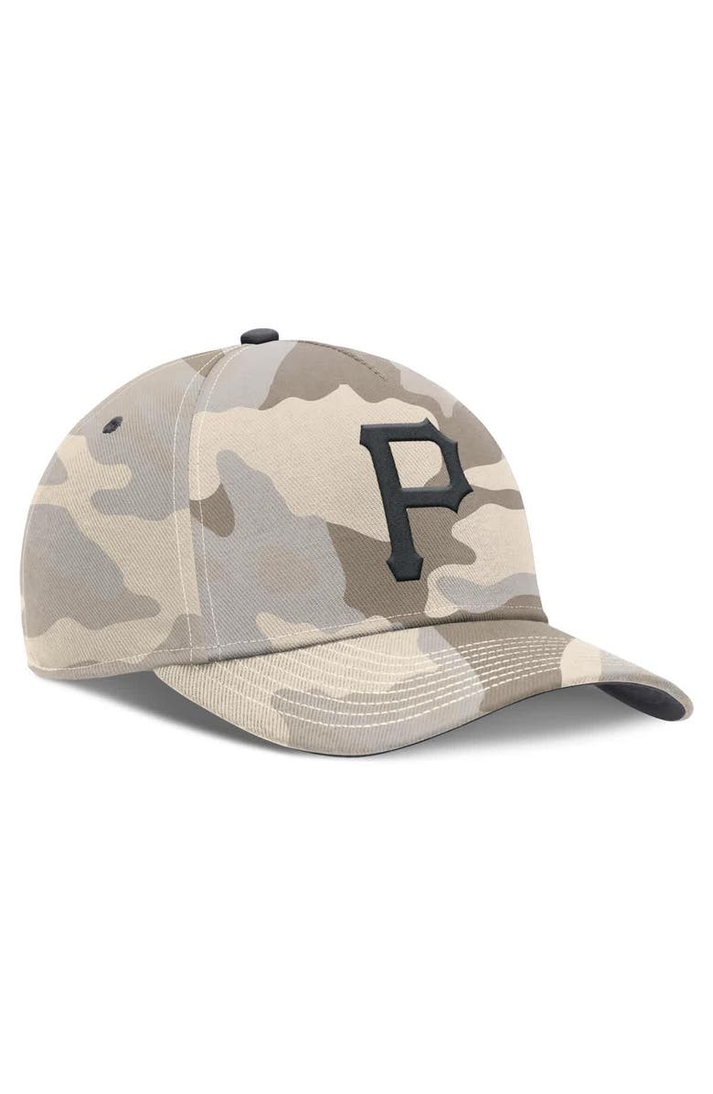 Nike Men's Nike Natural Pittsburgh Pirates Camo Pack Rise Adjustable Hat, Alternate, color, Natural