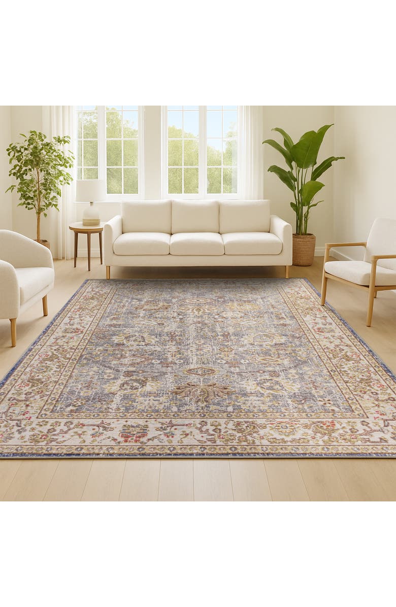 JONATHAN Y Alba Modern Faded Peshawar Area Rug, Alternate, color, Gray/Ivory