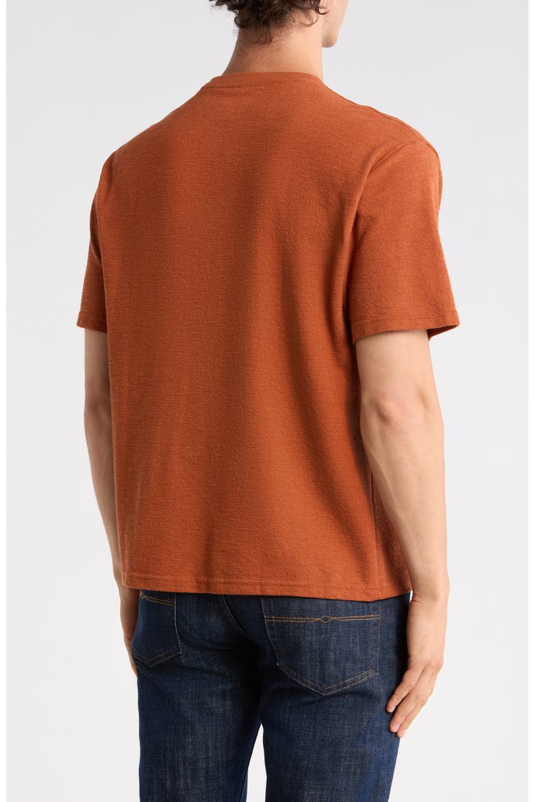 Textured Boxy Knit T-Shirt, Alternate, color, PECAN BROWN