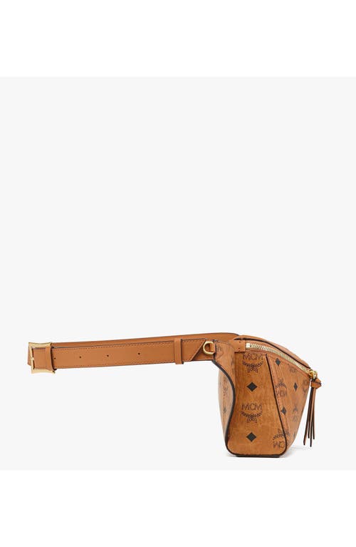 Mcm Diamond 3d Belt Bag In Brown