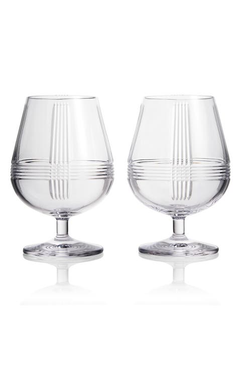 Marquis Vector Set of 2 Crystal Brandy Glasses