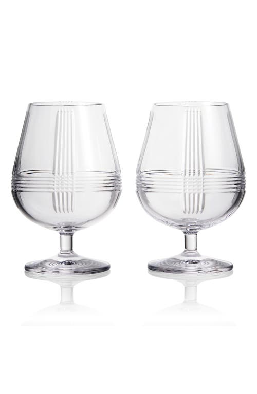 Waterford Marquis Vector Set Of 2 Crystal Brandy Glasses In Transparent