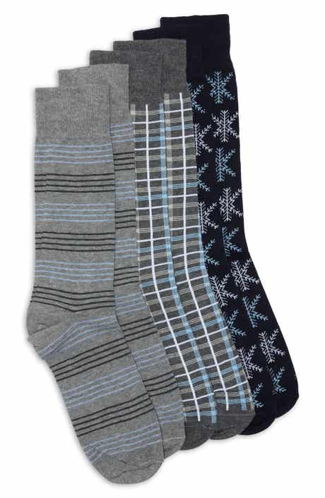 3-Pack Plaid Stripe Dress Socks