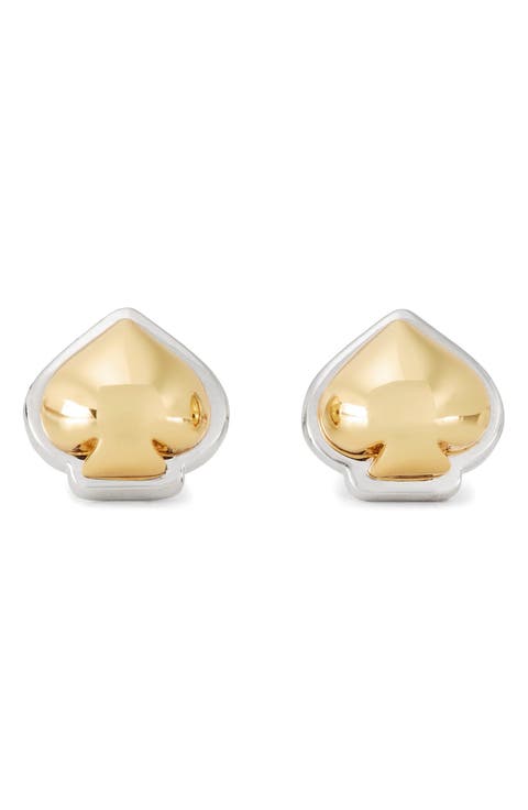 mini spade stud earrings