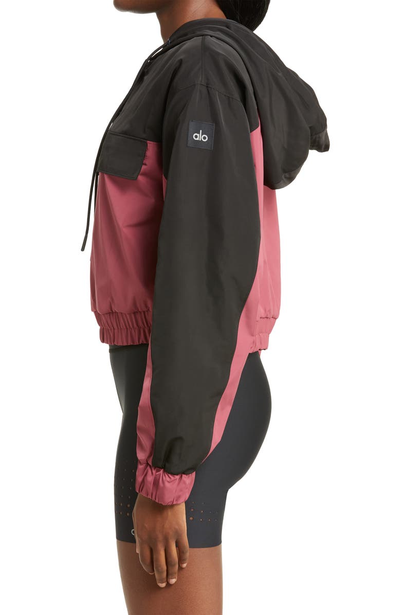 Alo International Crop Anorak Hoodie, Alternate, color, 