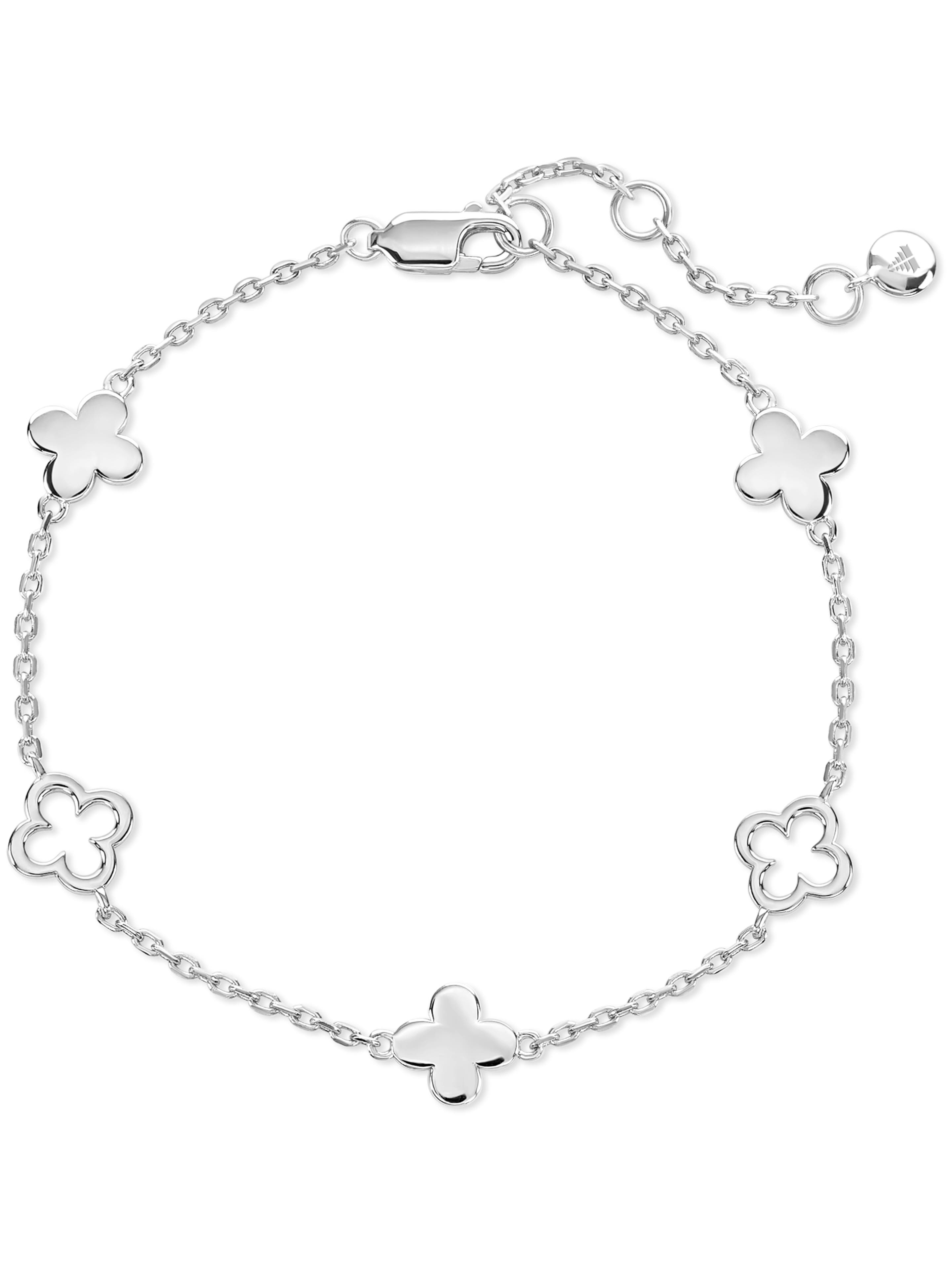 Devata Clover Five-charm Chain Bracelet In Metallic
