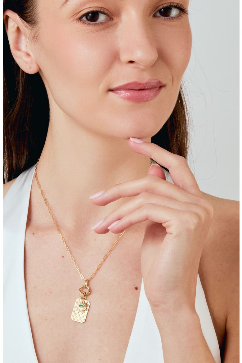 Starspell Evil Eye Talisman, Alternate, color, Yellow Gold
