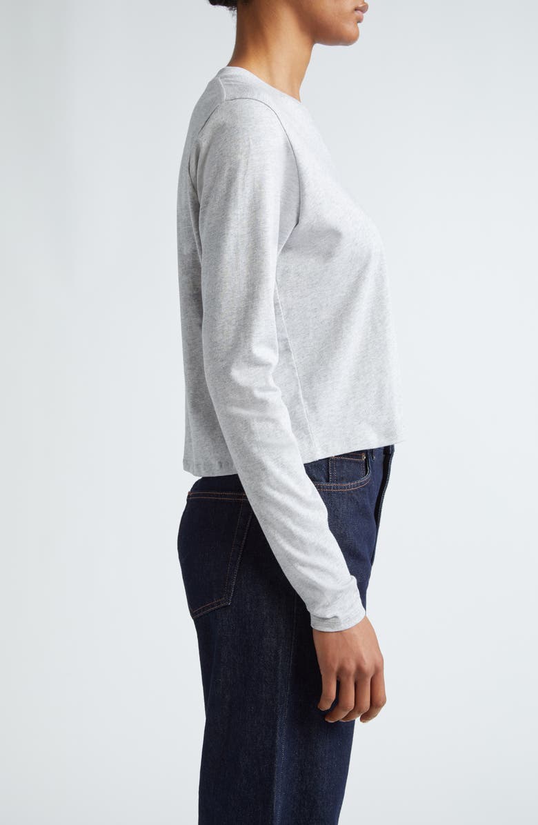 LOULOU DE SAISON Masal Long Sleeve Cotton T-Shirt, Alternate, color, Grey Melange