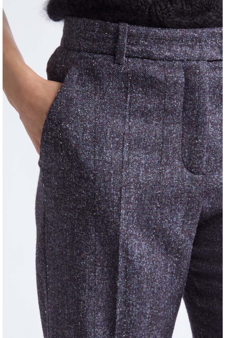 Sequin Alpaca & Wool Blend Pants, Alternate, color, 177 AMETHYST