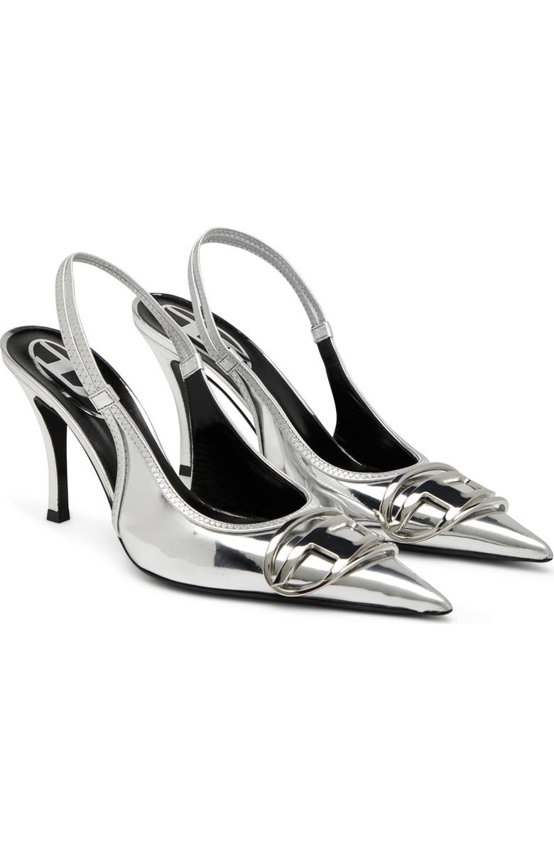 DIESEL<sup>®</sup> Oval D Metallic Slingback Pump, Main, color,