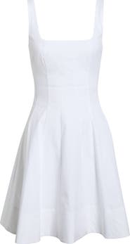 STAUD Wells Stretch Cotton Minidress