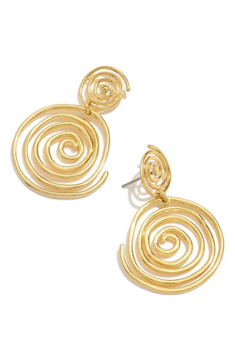 Madewell Spiral Statement Drop Earrings, Main, color, 