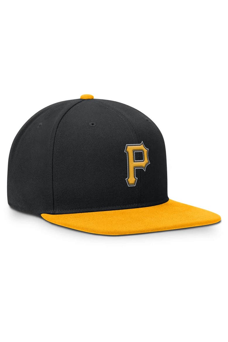 Men's Nike  Black/Gold Pittsburgh Pirates Primetime Pro Dri-FIT Snapback Hat, Alternate, color, Black