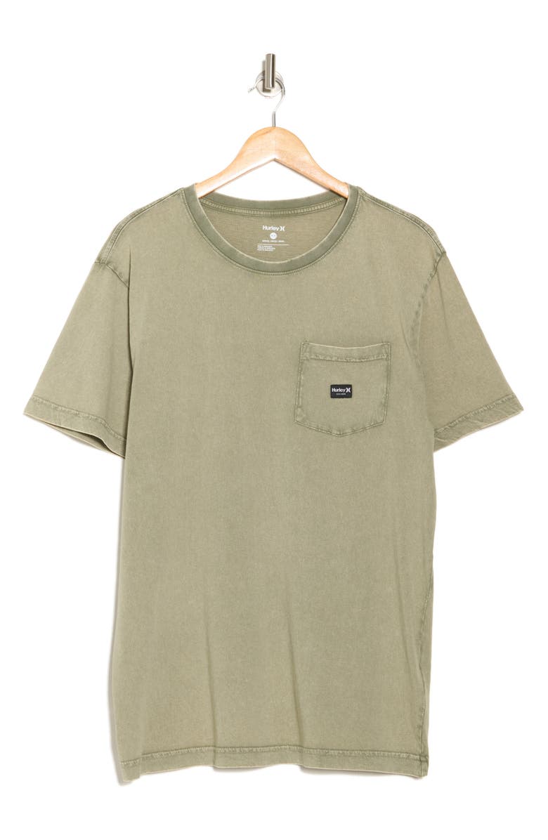 Hurley Acid Wash Cotton Pocket T-Shirt, Alternate, color, 
