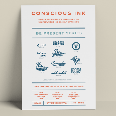 Conscious Ink Be Present Variety 10-Pack in White 