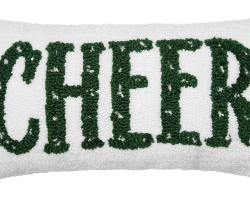 C & F Home C&f Home Jingle/cheer Reversible Hooked Small Christmas Accent Pillow, 10" X 20" In Multi