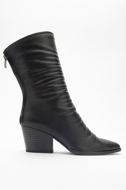 Laval Back-Zip Block Heel Boot (Women)