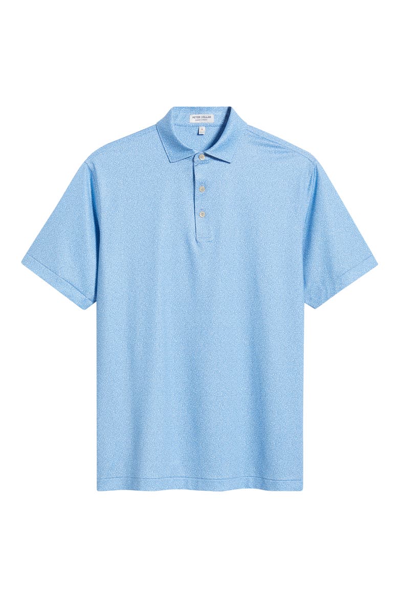 Magnolia Botanic Print Performance Jersey Polo, Alternate, color, COTTAGE BLUE