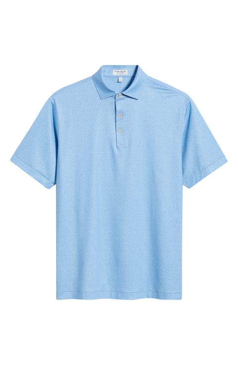 Magnolia Botanic Print Performance Jersey Polo