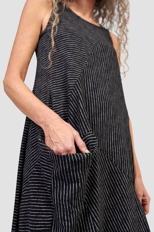 ALEMBIKA ALEMBIKA STRIPED SLEEVELESS MAXI WITH DRAPED POCKET