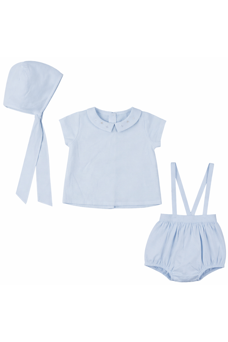 Baby Boys Top and Overall Set - 100% Cotton Woven, Main, color, Blue