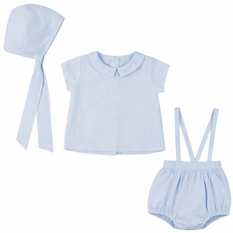 Baby Boy Top and Overall Set, 100% Cotton