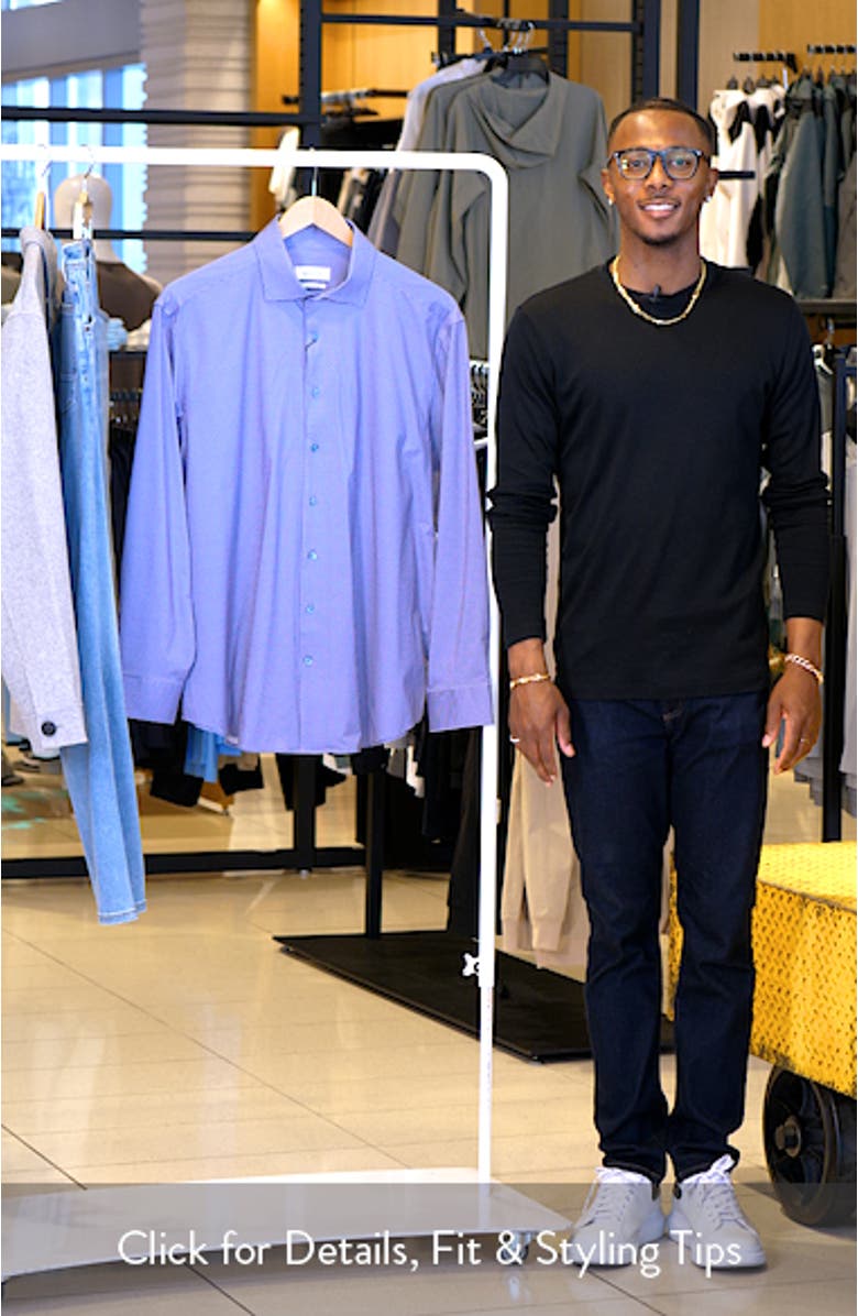 Devon Medallion Print OoohCotton<sup>®</sup> Button-Up Shirt, sales video thumbnail