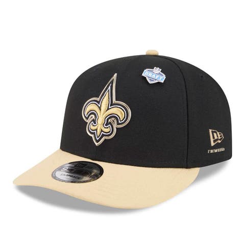 Men's New Era  Black/Gold New Orleans Saints 2026 NFL Draft On Stage Pre-Curved 9FIFTY Snapback Hat