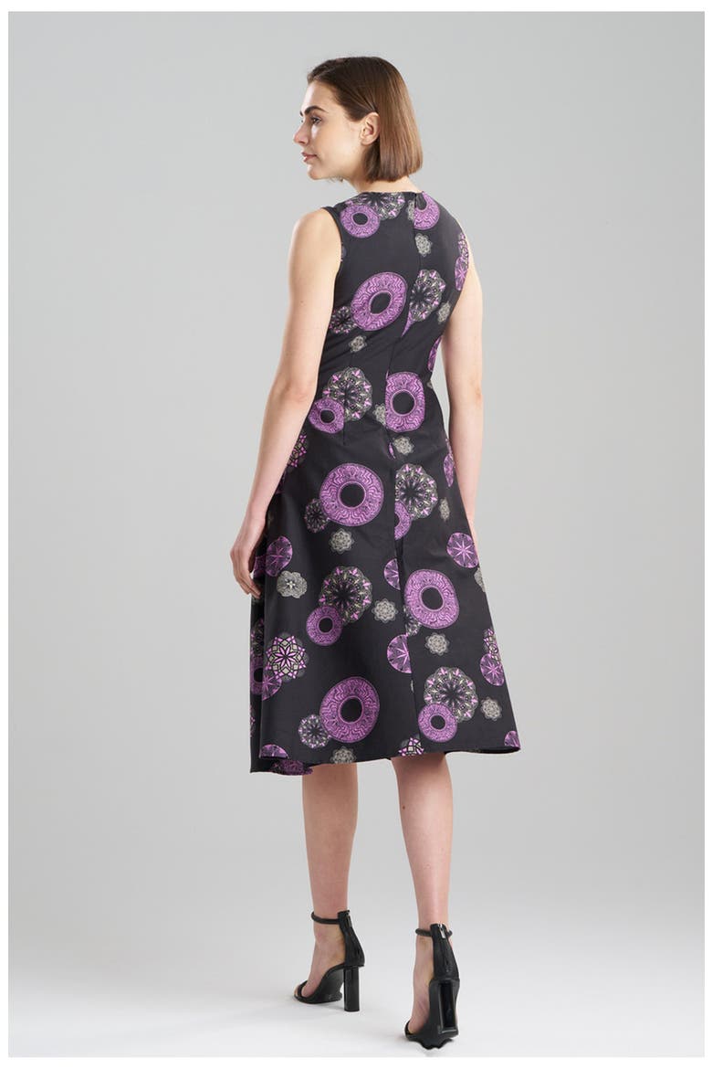 Ikigai Sleeveless Side Drape Dress, Alternate, color, BLACK