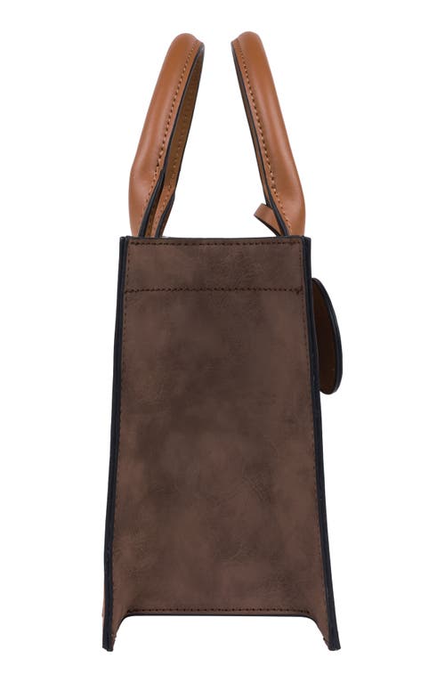 True Religion Top Handle Box Tote Bag In Brown