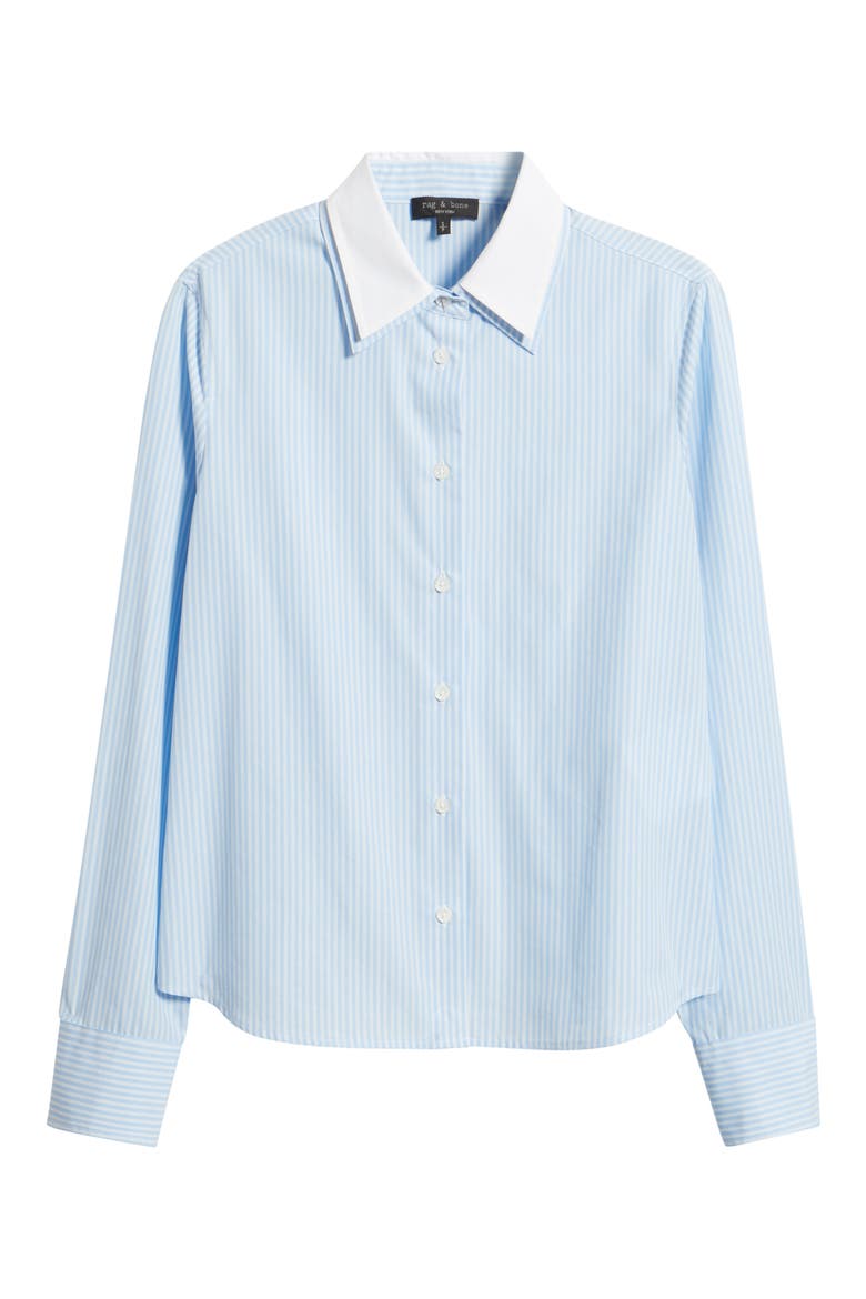 Dayton Stripe Layered Collar Cotton Button-Up Shirt, Alternate, color, PBLUS