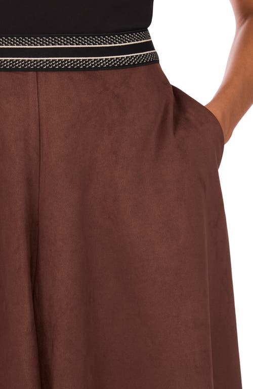 Halogen ® Faux Suede Wide Leg Culottes In Animal Print