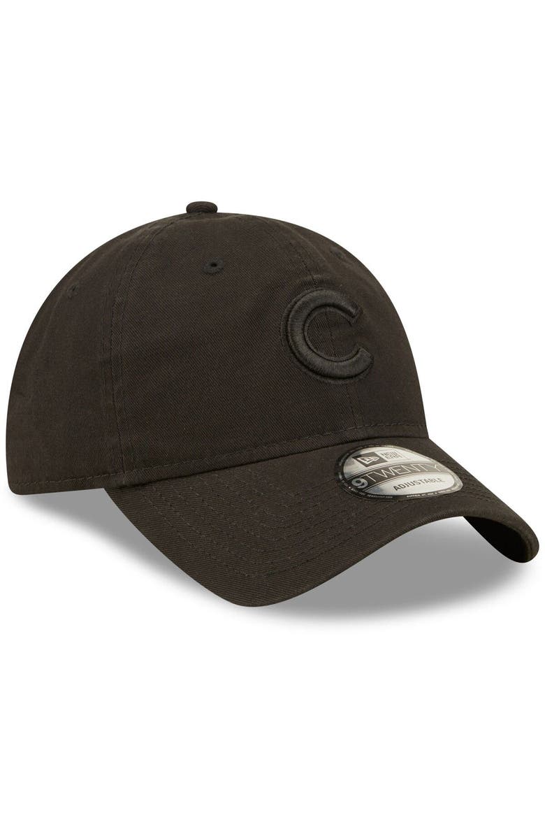 New Era Men's New Era Chicago Cubs Black On Black Core Classic 2.0 9TWENTY Adjustable Hat, Alternate, color,