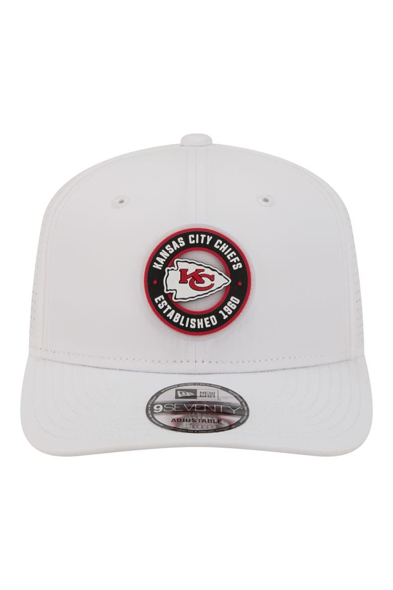 Men's New Era  White Kansas City Chiefs COOLERA 9SEVENTY Adjustable Hat, Alternate, color, White