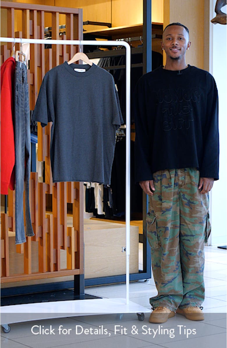 Embroidered Classic Short Sleeve Cotton T-Shirt, sales video thumbnail