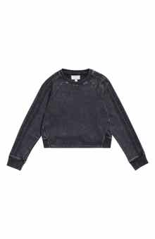 Kids' Rhinestone Stripe Cropped Sweatshirt