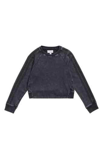 Kids' Rhinestone Stripe Cropped Sweatshirt