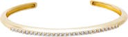BY ADINA EDEN Solid/Pave Open Bangle Bracelet