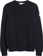 Moncler Logo Patch Cotton Crewneck Sweater