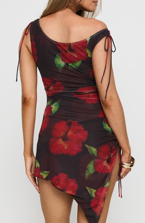 Princess Polly Harmonie One-shoulder Minidress In Red
