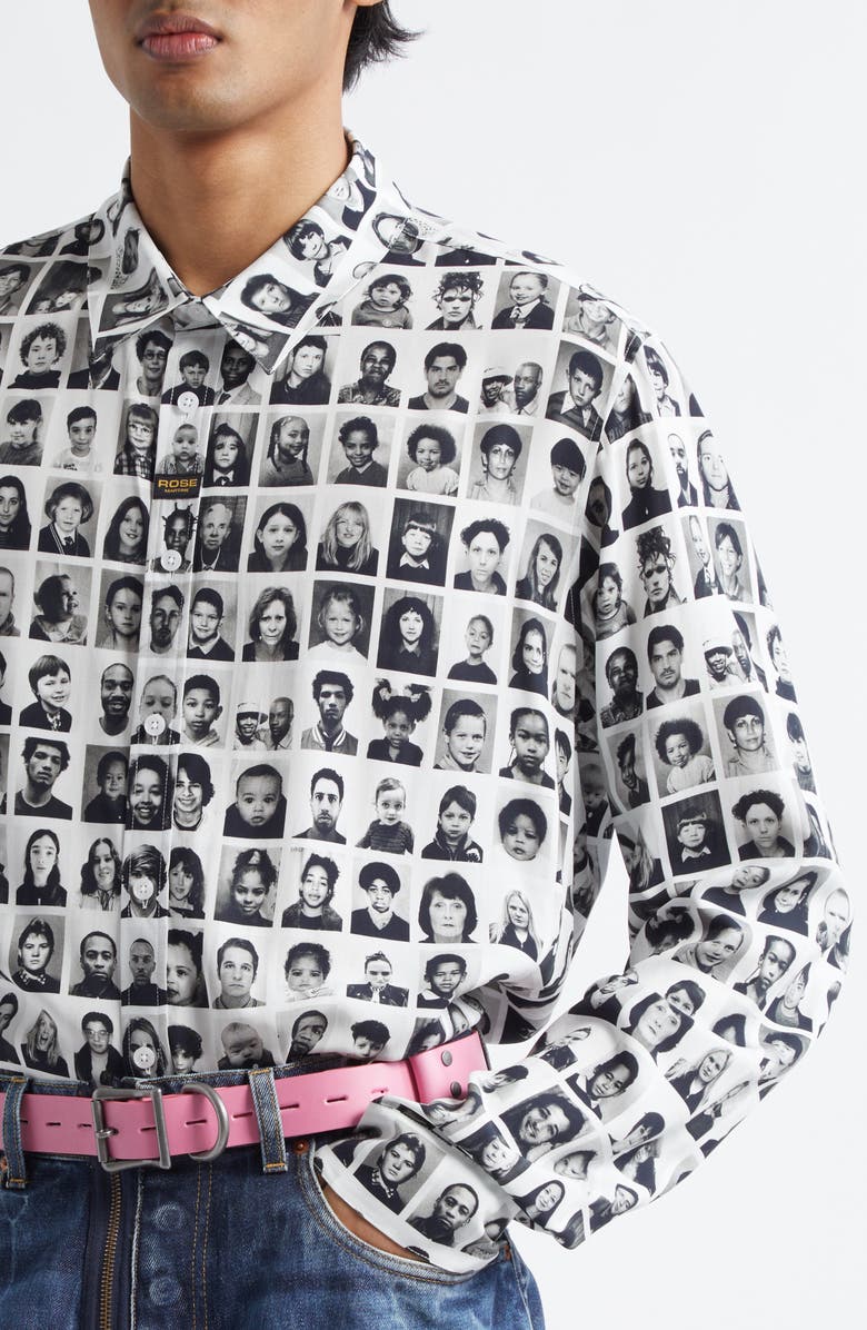 Martine Rose Classic Photo Print Button-Up Shirt, Alternate, color, 