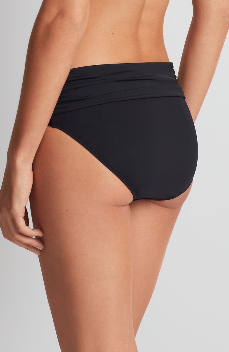 Lauren Ralph Lauren Shirred Side Bikini Bottoms, Alternate, color, Black