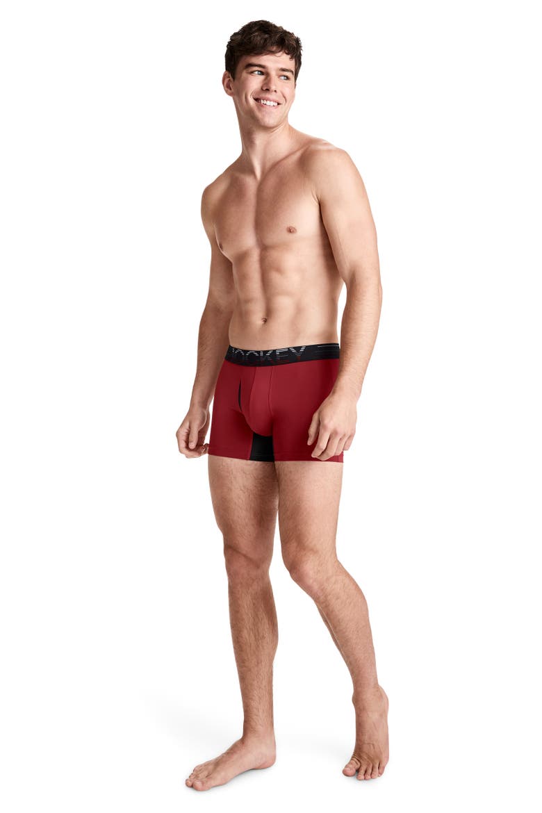 Mens EverActive Zero Chafe 4" Microfiber Trunk - 3 Pack, Alternate, color, Iron Apple