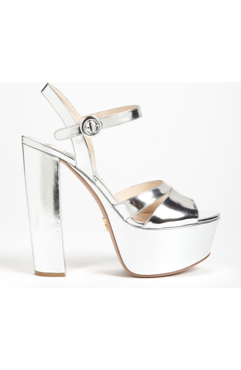 Prada Quarter Strap Sandal, Alternate, color,