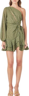 Endless Rose One-Shoulder Chiffon Minidress