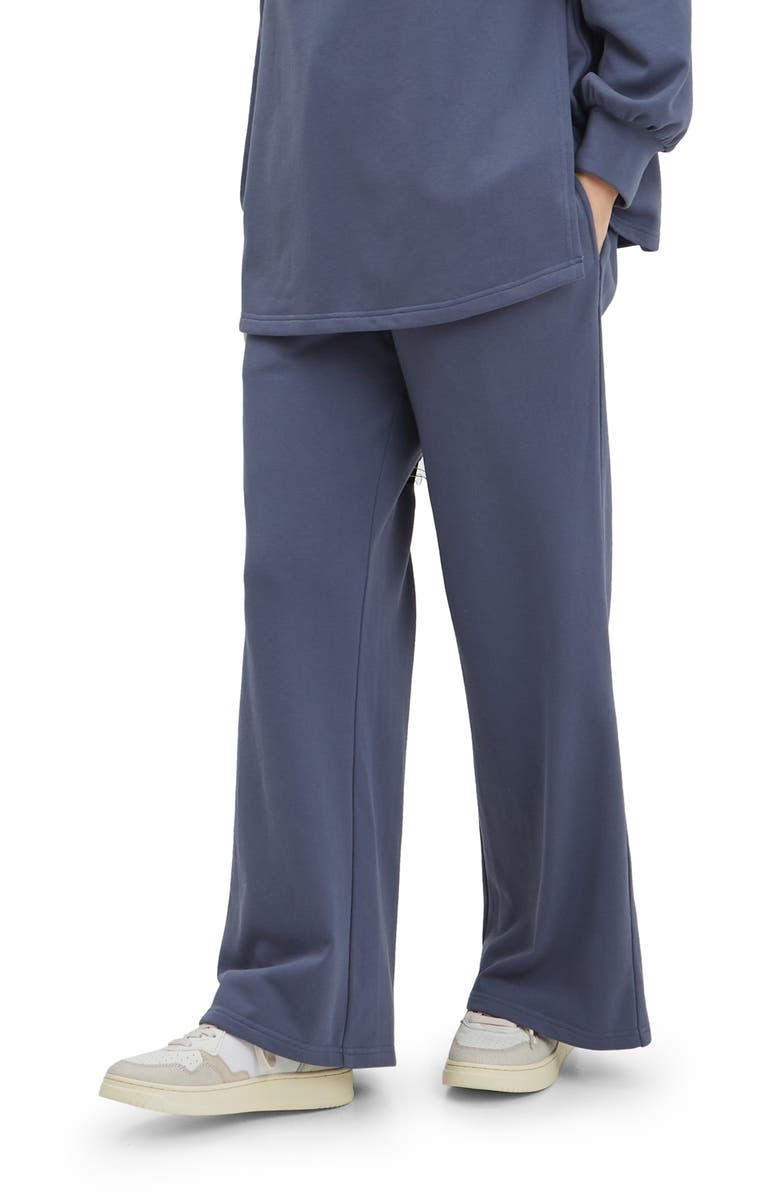 Nom Maternity Walker Wide Leg French Terry Maternity Lounge Pants, Main, color,