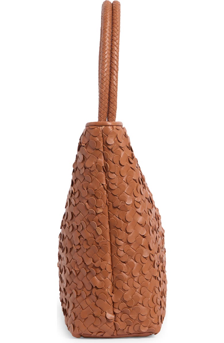 Sam Edelman Bianka Woven Leather Tote Bag, Alternate, color, Cognac